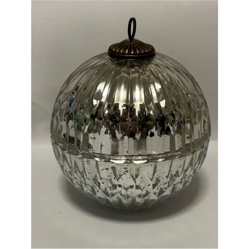 Vintage Pottery Barn Glass Mercury Jewelry Bowl ~ Excellent